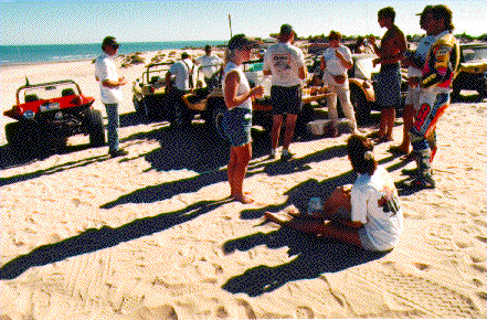 Cars overlooking the sea